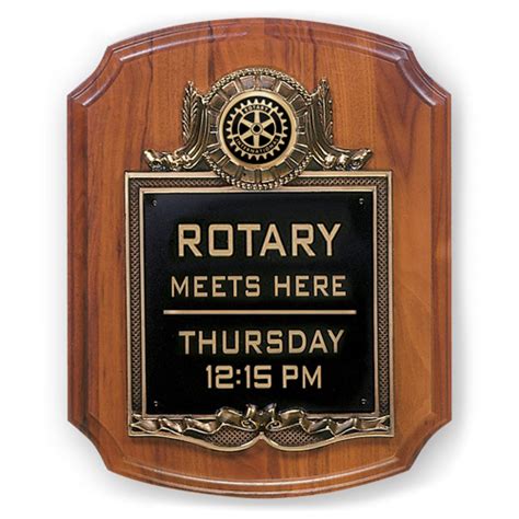 Meeting Plaques Rotary Club Supplies Russell Hampton Company