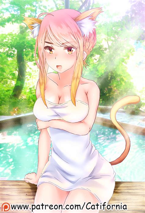 Cute Cat Girl On An Onsen Trip In Japan By Catifornia On