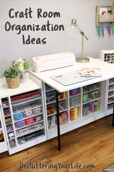 If your craft room is a complete disaster area and you'd like to reorganize and redecorate, check out these 22 ideas for decorating on a budget. Craft Room Organization - Unexpected & Creative Ways to ...