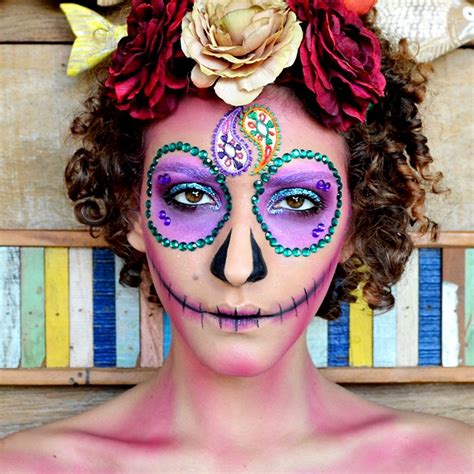 Maquiagem De Caveira Mexicana Sugar Skull Artistic Makeup Maquiagem Artística Maquiagem