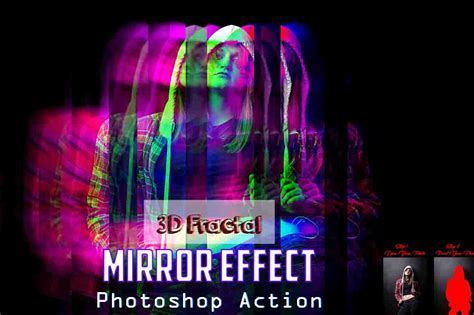 3D Fractal Mirror Effect Photoshop Action Invent Actions