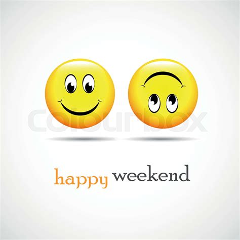 weekend, smileys, smiley | Stock vector | Colourbox