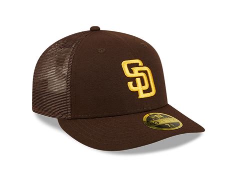 San Diego Padres Mens New Era Brown Authentic Collection Mesh Back Low
