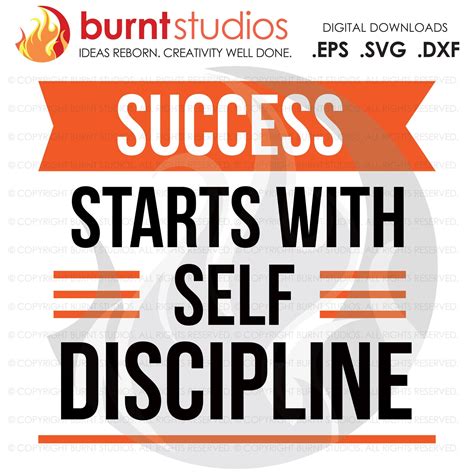 Success Starts With Self Discipline Svg Cutting File Exercising Body