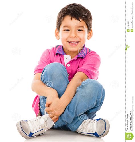 Happy little boy stock image. Image of content, childhood - 24901985