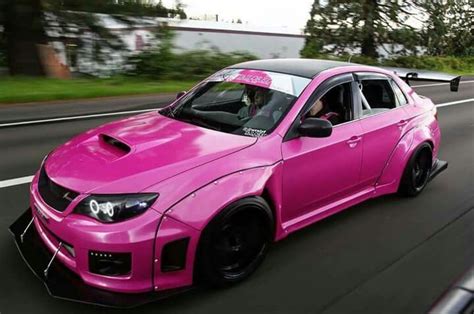 Wrapped Pink Subaru Impreza Subaru Cars Wrx Subaru Wrx