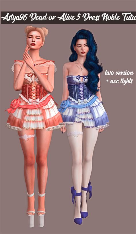 Astya96 — Dead Or Alive 5 Dress Noble Tutu 14 Swatches