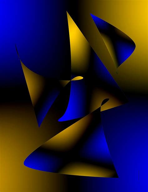 Blue And Brown Abstract Design Digital Art By Mario Perez