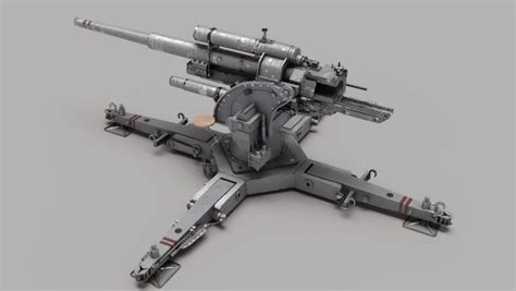 Cannon Flak 3d Model In Artillery 3dexport
