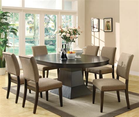 Coaster Fine Furniture 103571 103572 Myrtle Oval Dining Table Set