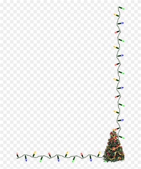 Christmas Tree Border String Of Christmas Lights Clipart Free