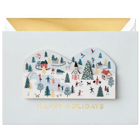 Snowy Holiday Greetings Christmas Card Greeting Cards Hallmark