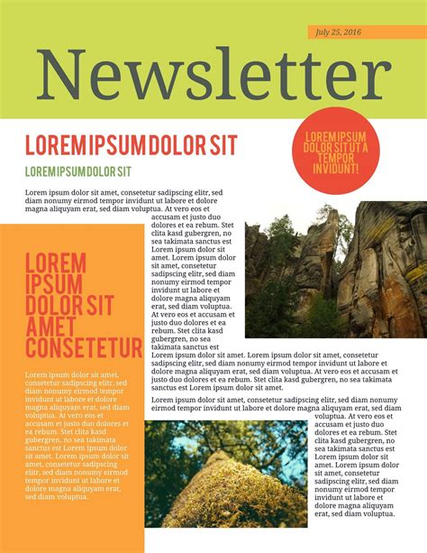 Free Printable Newsletter Templates Examples Lucidpress
