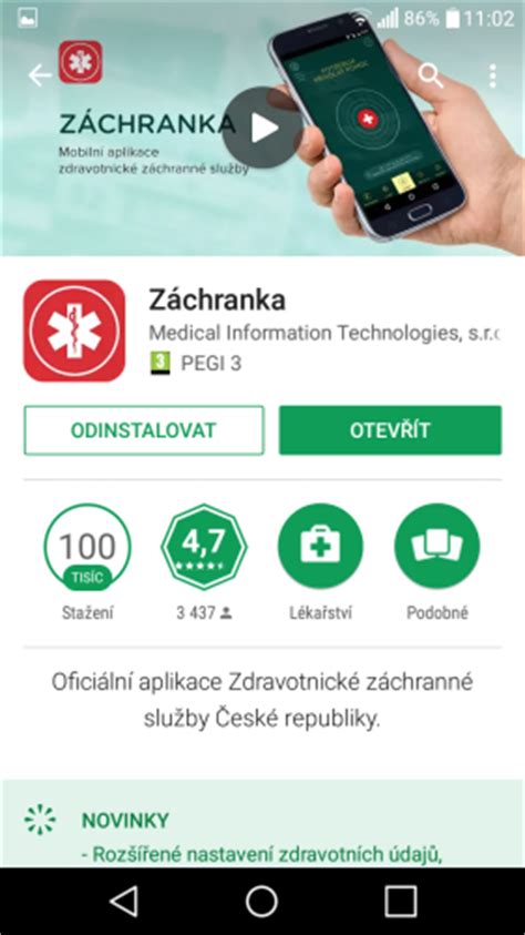 Aplikace Záchranka do mobilu pro Android, iOS i Windows ...