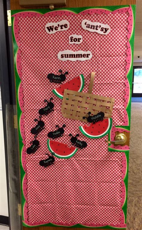 Pe central presents our media center featuring pictures, audio and video of. "We're "ant"sy for summer" classroom door idea using a ...