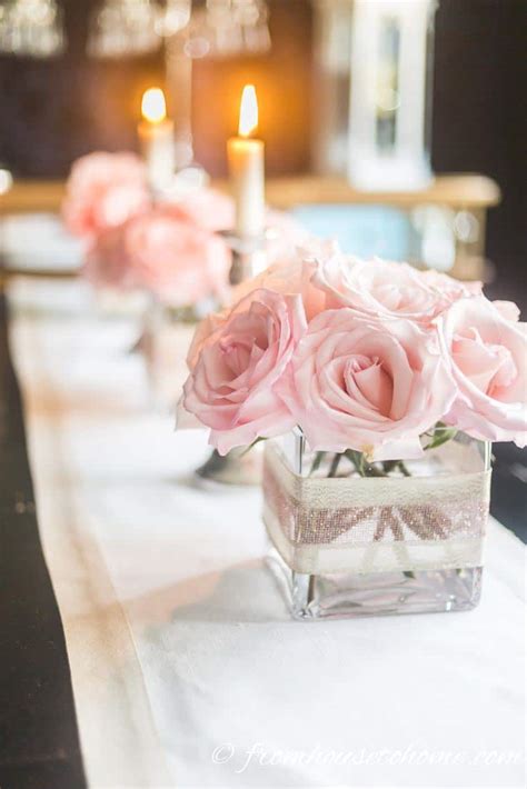 5 Simple But Elegant Pink Flower Centerpieces That Are Low Enough To See Over Entertaining
