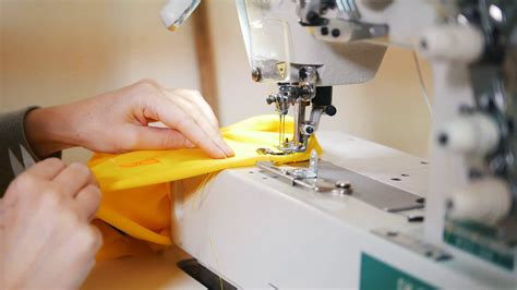 Making Clothes Woman Works On Sewing Machine Stock Footage Sbv