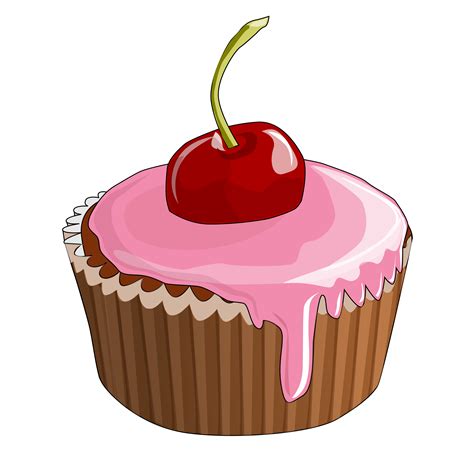 Cherry Cupcake Vector Clipart Image Free Stock Photo Public Domain