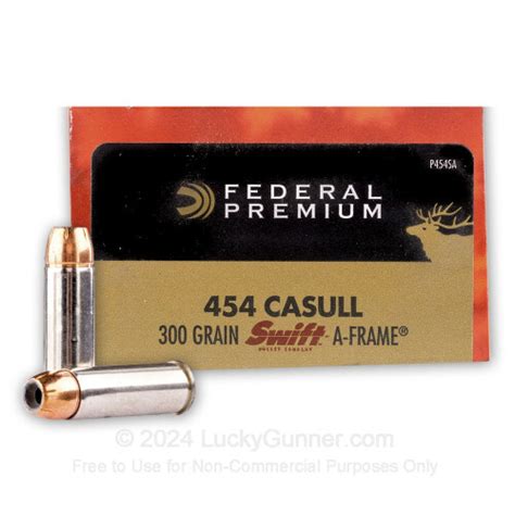 Premium 454 Casull Ammo For Sale 300 Grain Swift A Frame Jhp