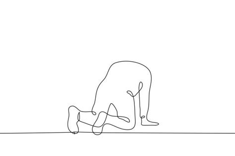 110 Drawing Of A Man Kneeling In Prayer Illustrations Royalty Free