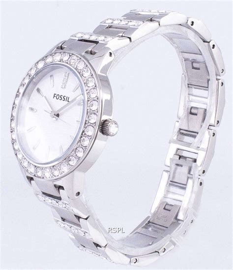 Fossil Jesse Silver Crystals White Dial Es2362 Womens Watch