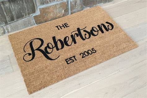 Personalized Doormat Custom Doormat Last Name T Etsy