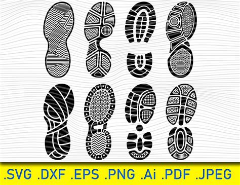 Shoeprint Svg Footprint Svg Shoe Print Svg Shoeprint Etsy