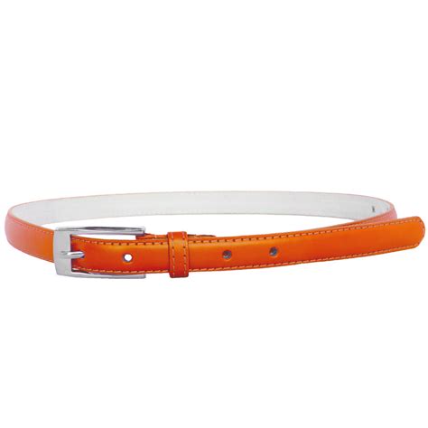 Orange Skinny Belt With Rectangle Buckle 2800 2803 Private Island Party