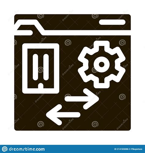 Technical Home Folder Icon Vector Glyph Illustration Stock Vector