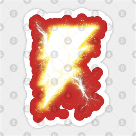 Shazam Lightning Bolt Shazam Sticker Teepublic