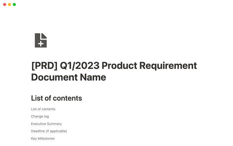 Product Requirement Document Prd For Project Managerproduct Owner