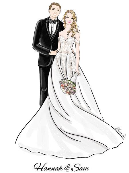 Custom Bridal Illustrations Wedding Stationery And Ts By Ny Fashion Illustrator Deanna Kei