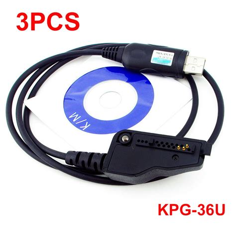 3 Pcs Usb Programming Cable Kpg 36u For Kenwood Nx 410 Nx 411