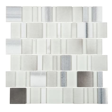 Mist Glass Stacked Capital Tiles