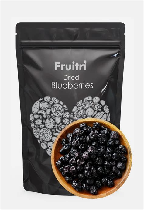 Fruitri Organics Dried Blueberries Naturally Dehydrated Fruits Fruitri