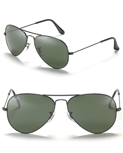 Ray Ban Classic Aviator Sunglasses In Black For Men Lyst