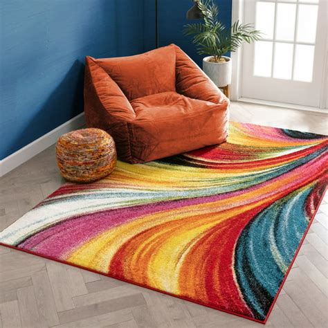 Well Woven Viva Pleasure Multi Color Modern Abstract Lines 33 X 5