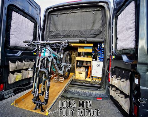 Slide Out Bike Rack For Van Diy Faroutride Bike Storage In Van