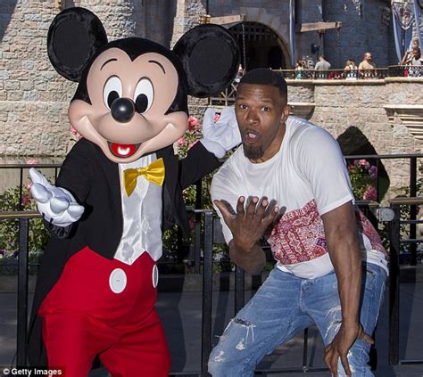 Jamie Foxx Teams Up With Mickey Mouse At Disneyland Daily Mail Online