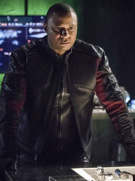 John Diggle Arrow S06 Black Leather Jacket David Ramsey Jacket