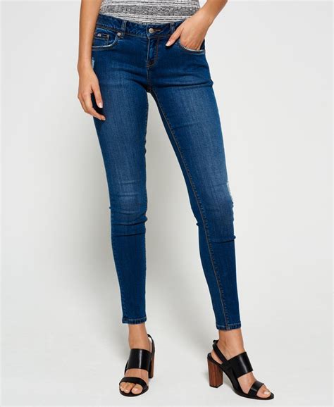 Womens Cassie Skinny Jeans In Corn Tweed Superdry