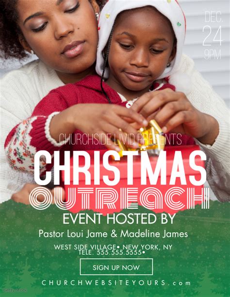 Christmas Outreach Church Event Flyer Template Postermywall
