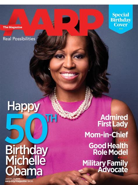 michelle obama gets her aarp card