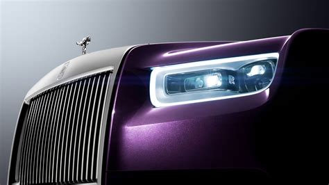 Desktop Wallpaper Rolls Royce Phantom Logo Headlights Hd Image