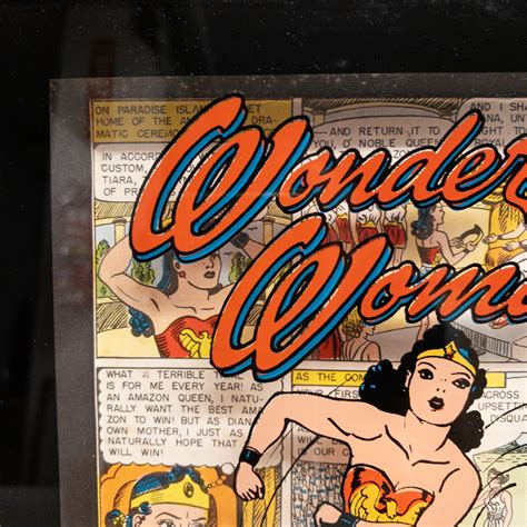 Wonder Woman Vintage Framed Comic Strip