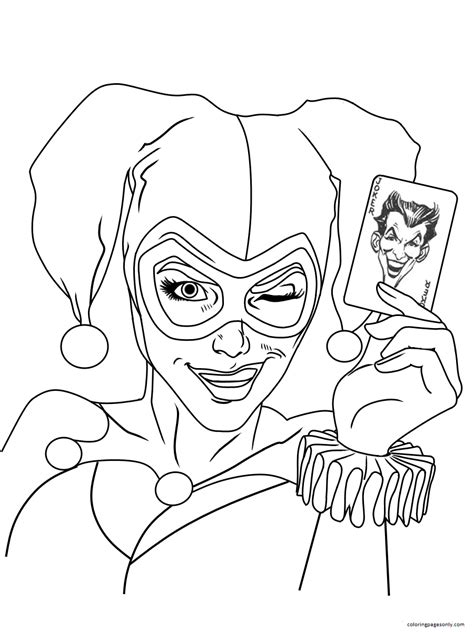 Harley Quinn 6 Coloring Pages Free Printable Coloring Pages