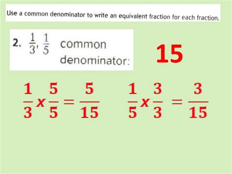 Ppt Common Denominators And Equivalent Fractions Powerpoint