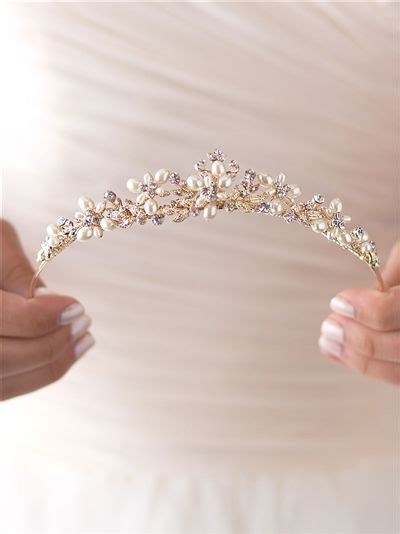Soft White And Freshwater Pearl Wedding Tiaras Shop Bridal Crowns