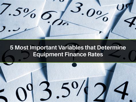 5 Most Important Variables That Determine Equipment Finance Rates