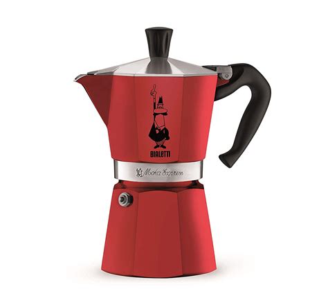 Bialetti 6 Cup Moka Stovetop Espresso Maker Red 8006363018395 Ebay